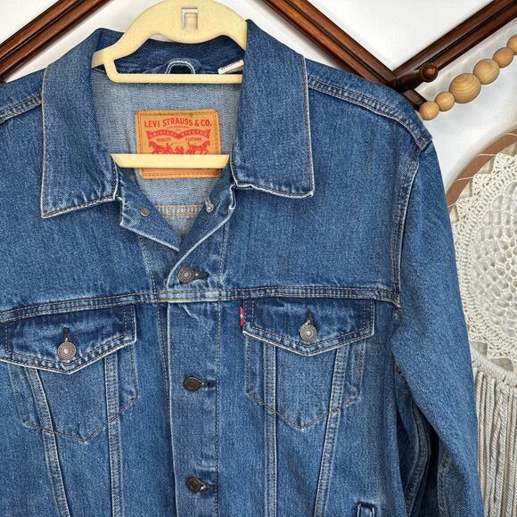 Levi's Blue Denim Jean Button Down Jacket - Picture 2 of 4